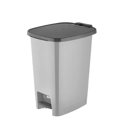 Lixeira Pedal Slim Branca 25l - Estilo Moderno Para Cozinha E Banheiro