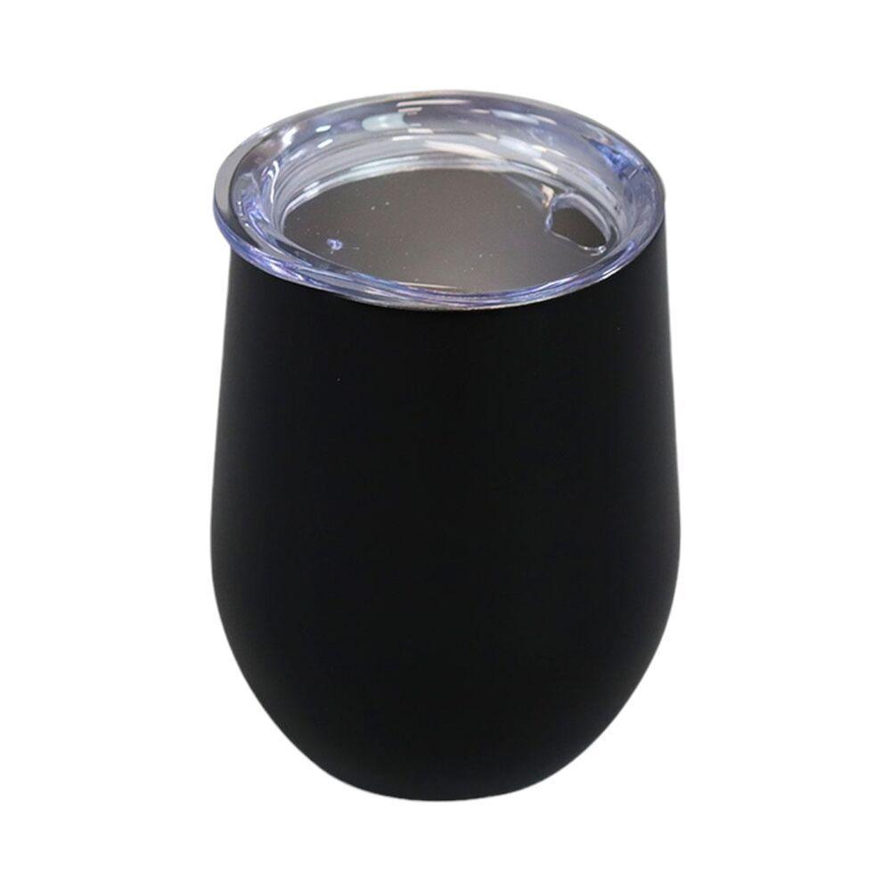 Copo Térmico De Aço Inox Preto Fosco Com Tampa E Isolamento Térmico Duplo - 1