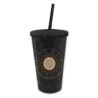 Copo Com Canudo Cósmico Dos Signos - Elegância E Personalização Para Sua Experiência Astral - 1