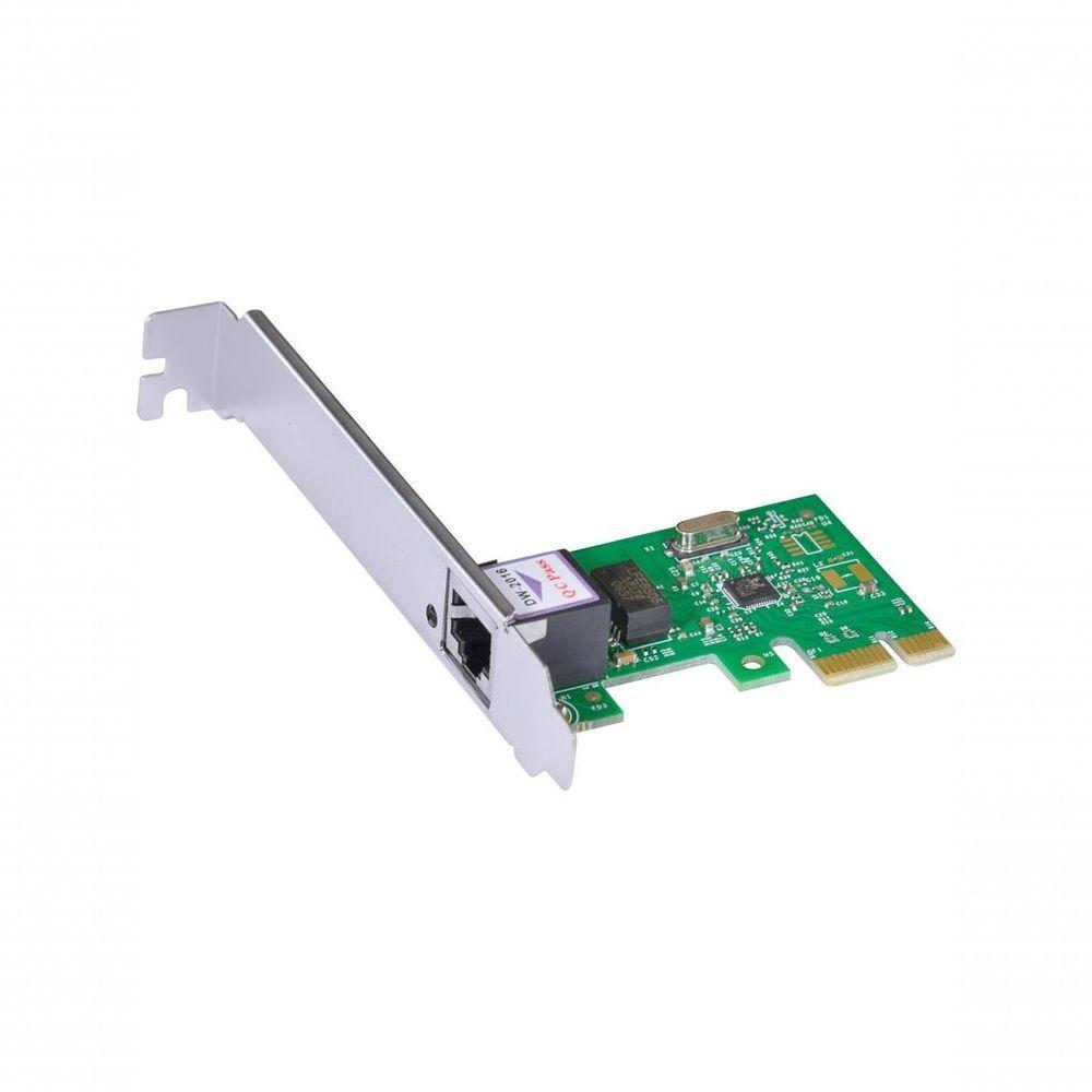 Placa De Rede 10-100-1000 Pci-e Prv1000e Com Suporte Low Profile - 5