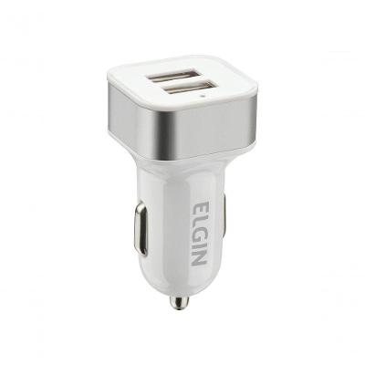 Carregador Veicular Automotivo 12v Com 2 Saídas Usb 5v 2.1a
