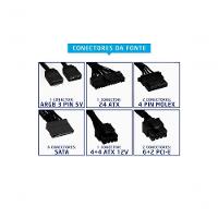 Fonte Atx Gamer Evus Evg750 Argb 750w 80 Plus Bronze - 6