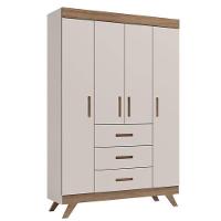 Quarto De Bebê Retrô Maya Com Berço Americano Vitória Off White Carvalho – Carolina - 8