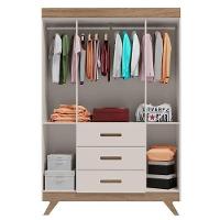 Quarto De Bebê Retrô Maya Com Berço Americano Vitória Off White Carvalho – Carolina - 9