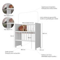 Mini Berço Moisés New Alegria Branco Brilho Com Colchão – Veronez - 3