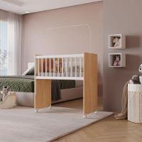 Mini Berço Moisés New Alegria Branco Amadeirado Com Colchão – Veronez - 4