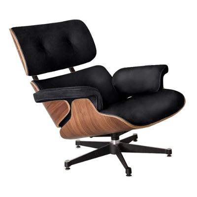Poltrona Anatômica Charles Eames Couro Legítimo Preto
