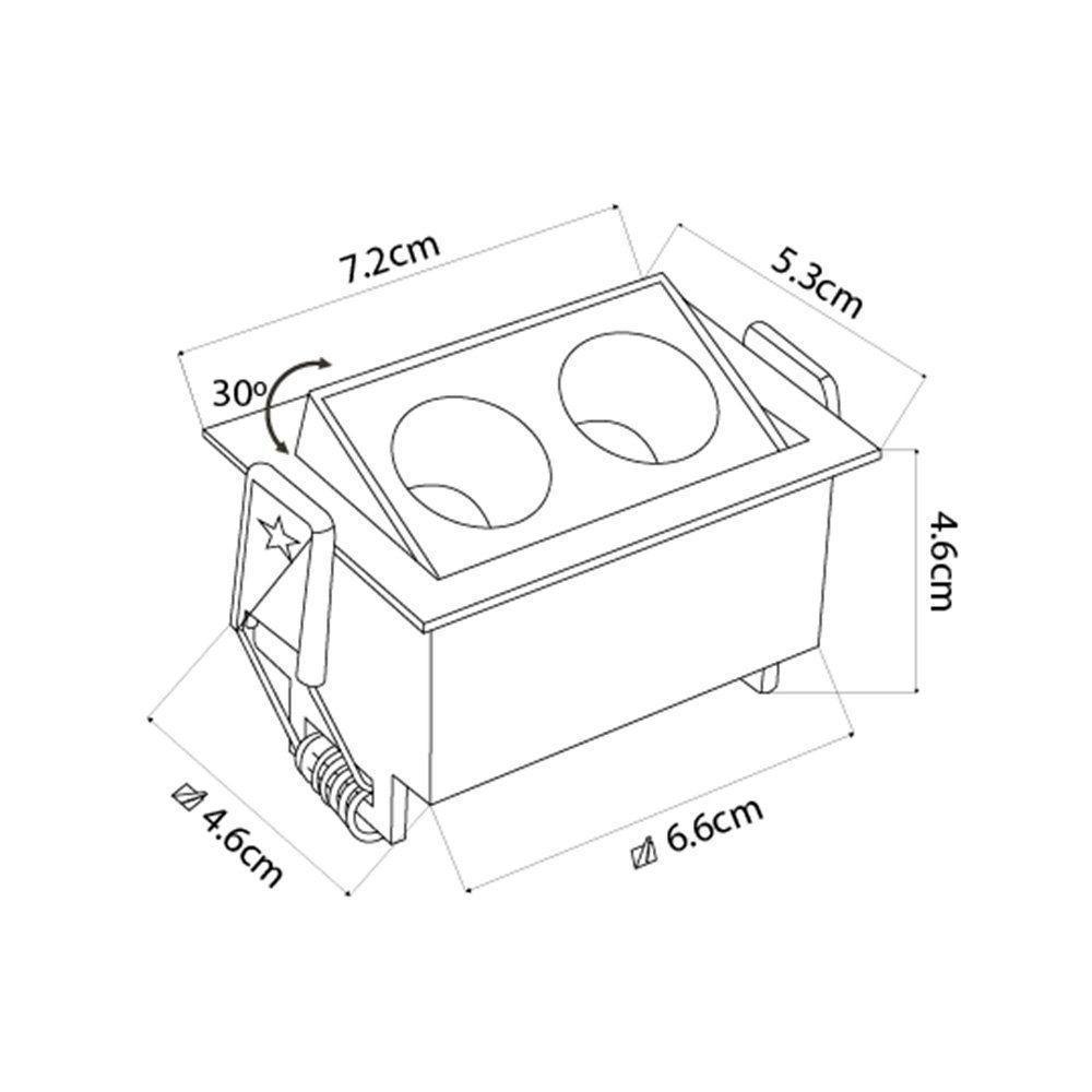 Spot De Embutir Nordecor Downlight Powerus Led Direcionável Alto Irc 90 4w Bivolt Preto 4000k - 6