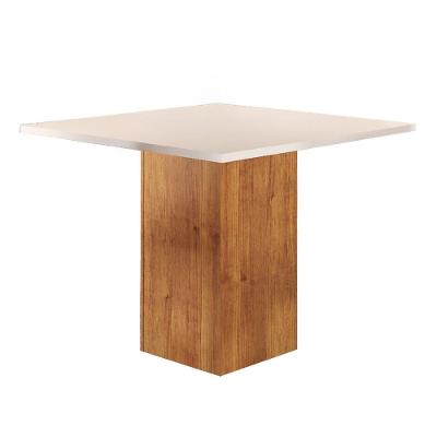 Mesa Quadrada Para Sala De Jantar Lord Viero Madeirado/off White