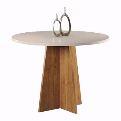 Mesa Redonda Para Sala De Jantar Fin Viero Madeirado/off White