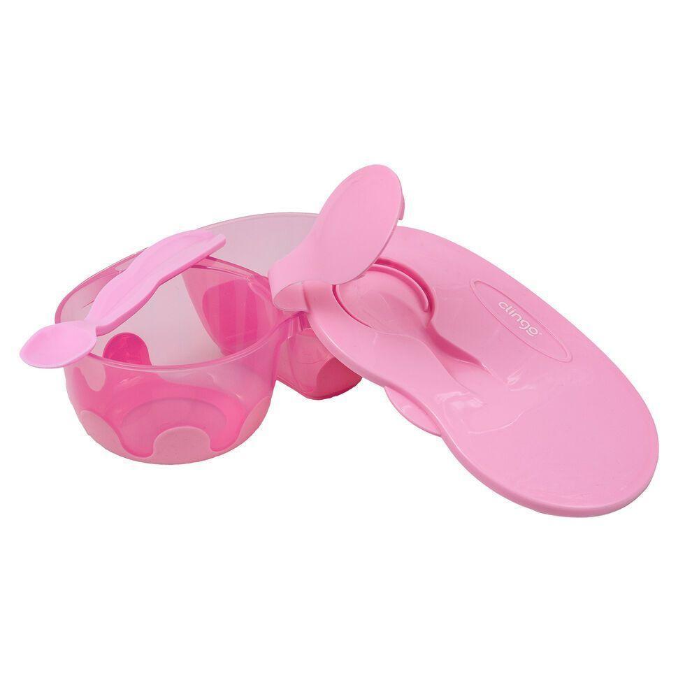 Conjunto Clingo Rosa: Tigela Sofisticada Com Colher E Divisória Para Utensílios Em Movimento - 4