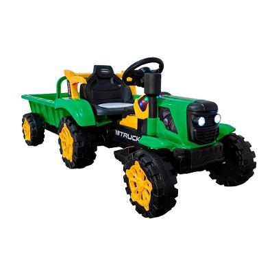 Trator Com Caçamba Carro Elétrico 12V Bang Toys Truck Verde