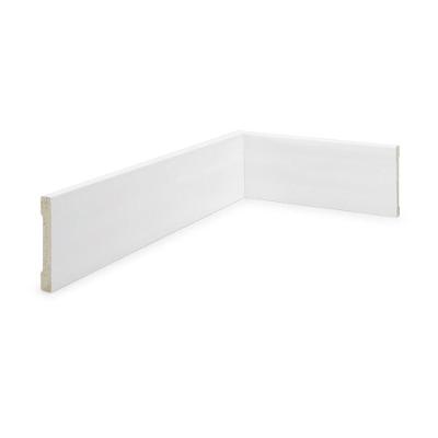 Rodapé Slim 7cm Poliestireno Branco Liso Anticupim Acabamento Premium