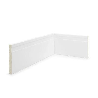 Rodapé Slim 10cm Poliestireno Branco Frisado Anticupim Acabamento Premium