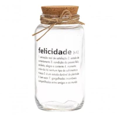 Pote 750ml Hermético Felicidade