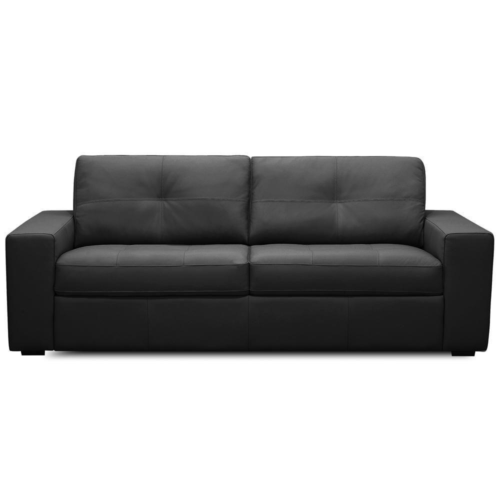 Sofá 2 Lugares Para Sala De Estar Living 150cm Vienne L06 Couro Preto - Lyam Decor - 2