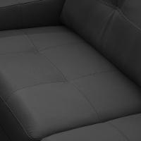 Sofá 2 Lugares Para Sala De Estar Living 150cm Vienne L06 Couro Preto - Lyam Decor - 8