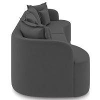 Sofá 4 Lugares Orgânico Sala De Estar Living 270cm Ekos K01 Veludo Cinza - Lyam Decor - 6