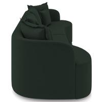 Sofá 3 Lugares Orgânico Sala De Estar Living 250cm Ekos K01 Veludo Verde - Lyam Decor - 6