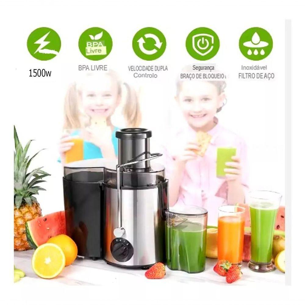 Centrífuga De Alimentos Elétrico Extrator Sucos Frutas 110V - 7