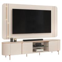 Rack Bancada Com Painel Ariana Off White – Dj Móveis - 1