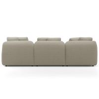 Sofá 3 Lugares Para Sala De Estar Living 234cm Arlo F04 Linho Bege - Lyam Decor - 6