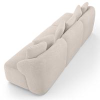 Sofá 3 Lugares Para Sala De Estar Living 234cm Arlo F04 Bouclê Bege - Lyam Decor - 7