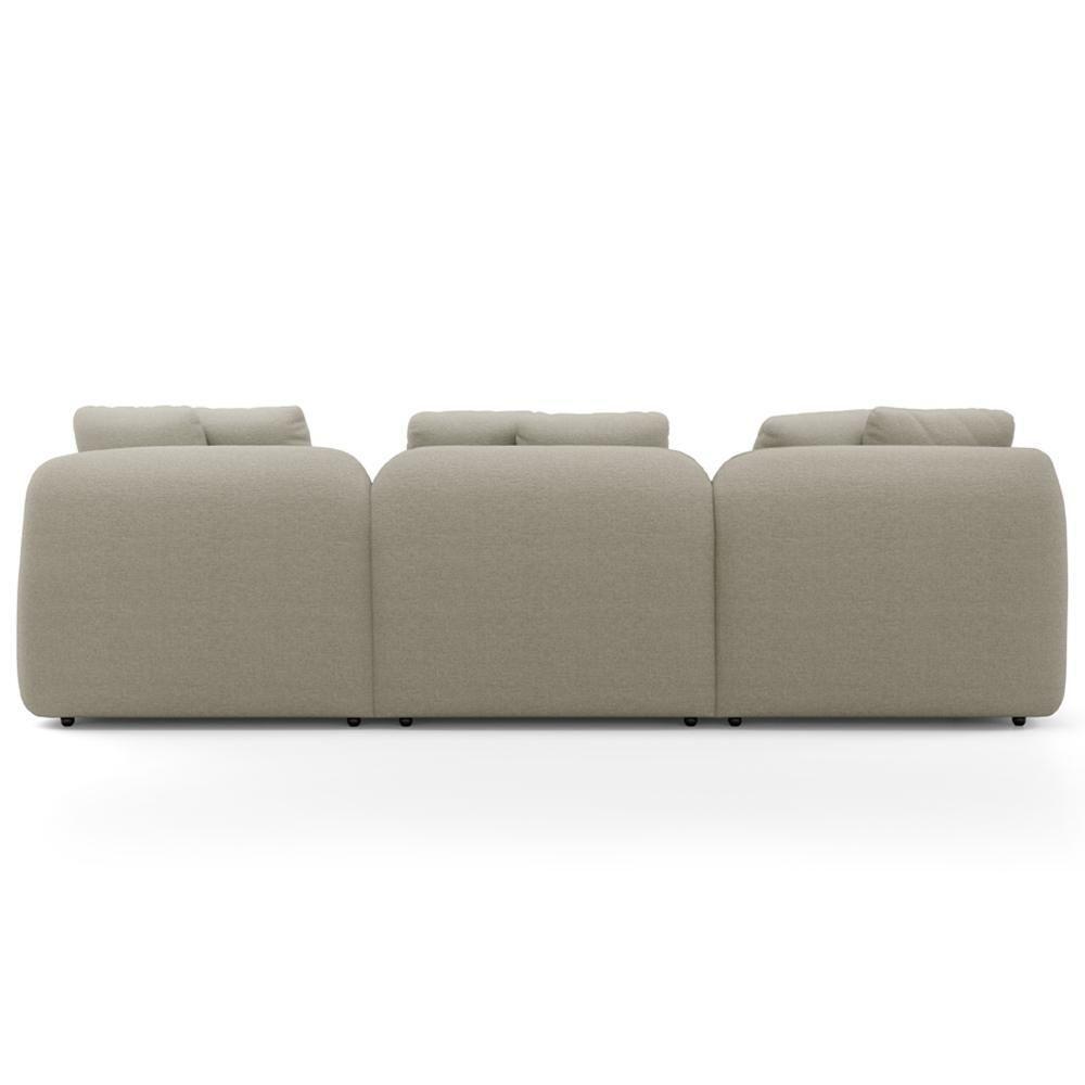 Sofá 4 Lugares Para Sala De Estar Living 294cm Arlo F04 Linho Bege - Lyam Decor - 6