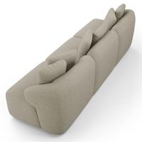 Sofá 4 Lugares Para Sala De Estar Living 294cm Arlo F04 Linho Bege - Lyam Decor - 7