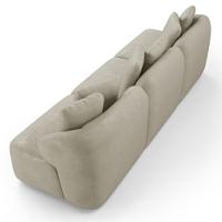 Sofá 4 Lugares Para Sala De Estar Living 294cm Arlo F04 Veludo Bege - Lyam Decor - 2