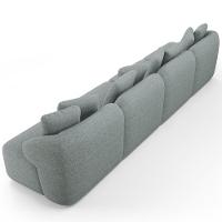 Sofá 4 Lugares Para Sala De Estar Living 314cm Arlo F04 Linho Cinza - Lyam Decor - 7