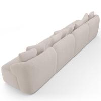 Sofá 4 Lugares Para Sala De Estar Living 314cm Arlo F04 Bouclê Bege - Lyam Decor - 7