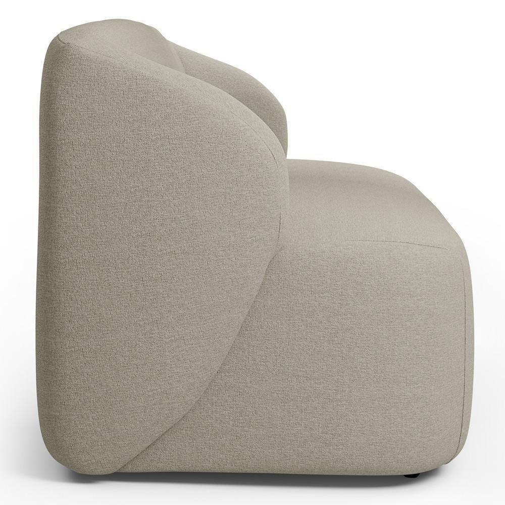 Sofá 2 Lugares Orgânico Para Sala De Estar Living 170cm Heidy F04 Linho Bege - Lyam Decor - 6