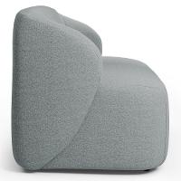 Sofá 2 Lugares Orgânico Para Sala De Estar Living 170cm Heidy F04 Linho Cinza - Lyam Decor - 6