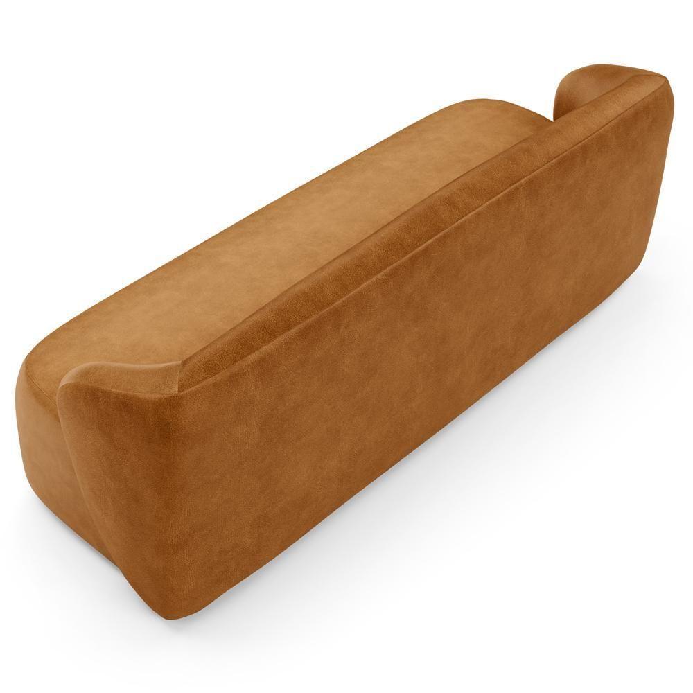 Sofá 2 Lugares Orgânico Para Sala De Estar Living 170cm Heidy F04 Couríssimo Whisky - Lyam Decor - 8