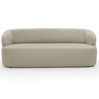 Sofá 2 Lugares Orgânico Para Sala De Estar Living 170cm Heidy F04 Veludo Bege - Lyam Decor - 3