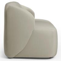 Sofá 2 Lugares Orgânico Para Sala De Estar Living 170cm Heidy F04 Veludo Bege - Lyam Decor - 6