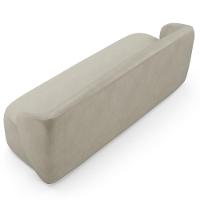 Sofá 2 Lugares Orgânico Para Sala De Estar Living 170cm Heidy F04 Veludo Bege - Lyam Decor - 8