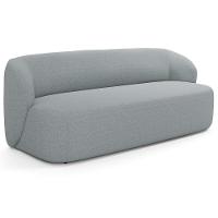 Sofá 3 Lugares Orgânico Para Sala De Estar Living 205cm Heidy F04 Linho Cinza - Lyam Decor - 1