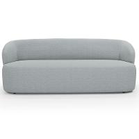 Sofá 3 Lugares Orgânico Para Sala De Estar Living 205cm Heidy F04 Linho Cinza - Lyam Decor - 3