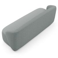 Sofá 3 Lugares Orgânico Para Sala De Estar Living 205cm Heidy F04 Linho Cinza - Lyam Decor - 8