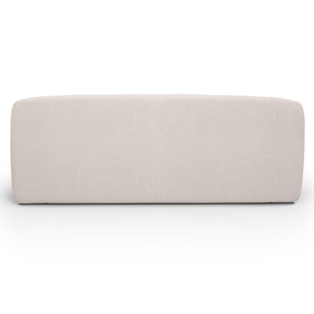 Sofá 3 Lugares Orgânico Para Sala De Estar Living 205cm Heidy F04 Bouclê Bege - Lyam Decor - 7