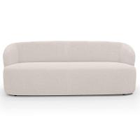 Sofá 3 Lugares Orgânico Para Sala De Estar Living 205cm Heidy F04 Bouclê Bege - Lyam Decor - 3