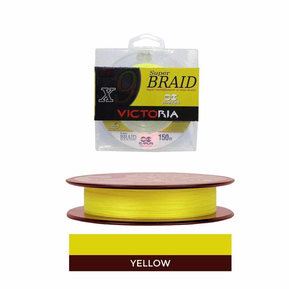 Linha Multifilamento Victoria 9 Fios 150m Amarela Medida 0.52mm 90lbs - 3