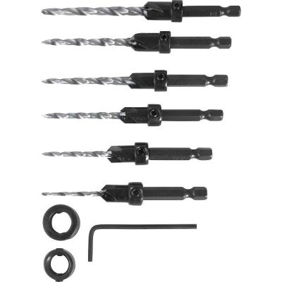 Jogo Brocas Com Escariador 7-64'' à 1-4'' 8 Pçs Vonder