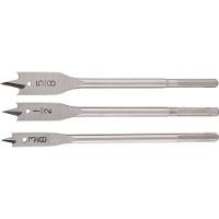 Jogo Broca Chata Aço Carbono 3-8 -1-2 -5-8 Madeira Vonder - 1