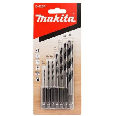 Kit De Brocas 3 Pontas Madeira Hexagonal 1-4 7 Peças Makita
