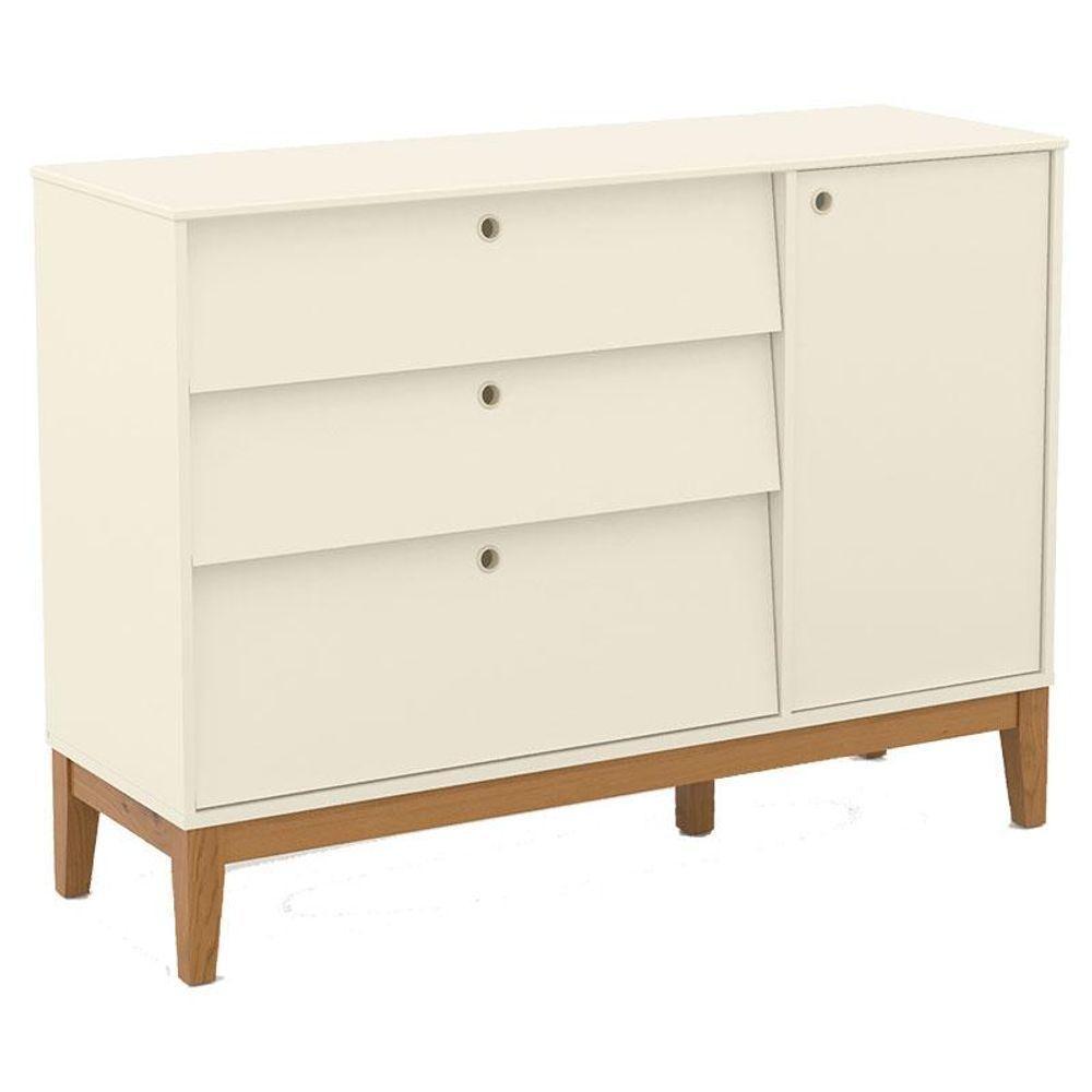 Berço Americano E Cômoda Sapateira Unique Off White Eco Wood - Matic - 2