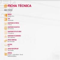 Multiuso Hera Com 4 Prateleiras Moderna Mobília Imbuia - 2