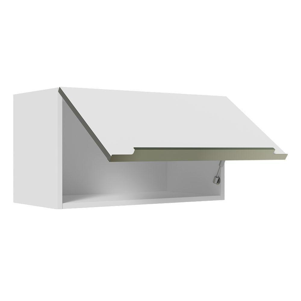 Armário Aéreo 60 Cm 1 Porta Basculante Branco/Branco Veludo - 8